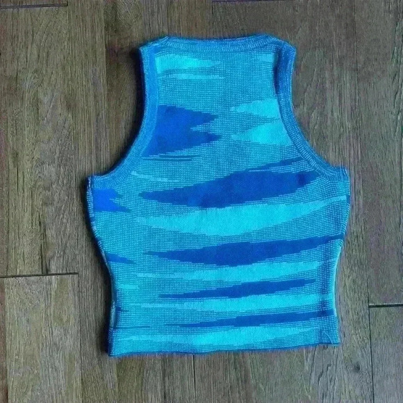 No Brand Cropped Cotton Sweater Tank No‎ Size Artsy Indie 90’s Y2K - Picture 2 of 3